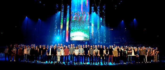 Large stage with LED visuals